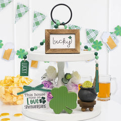 Lucky photo frame sign for St Patrick's Day decor