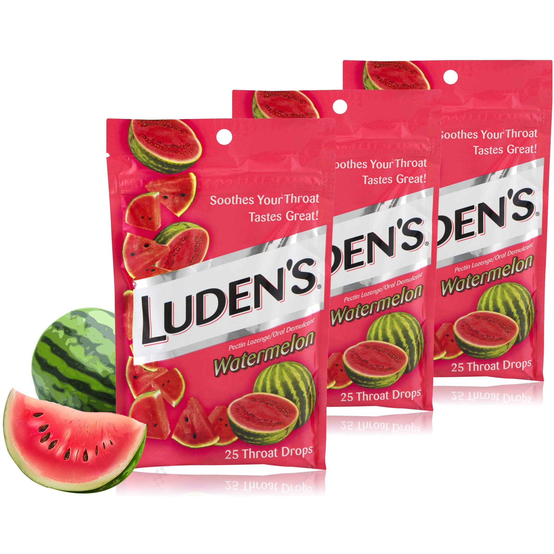 Luden's Watermelon Throat Drops 25-Count Pack