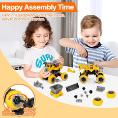 LUDILO pull back toy trucks with anti-slip tires