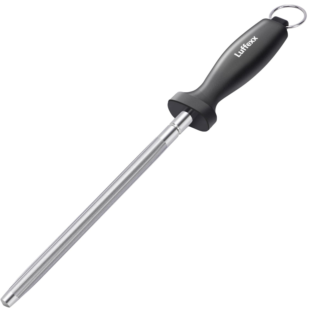 Luffexx Professional 12-Inch Knife Sharpening Rod high carbon steel honing rod