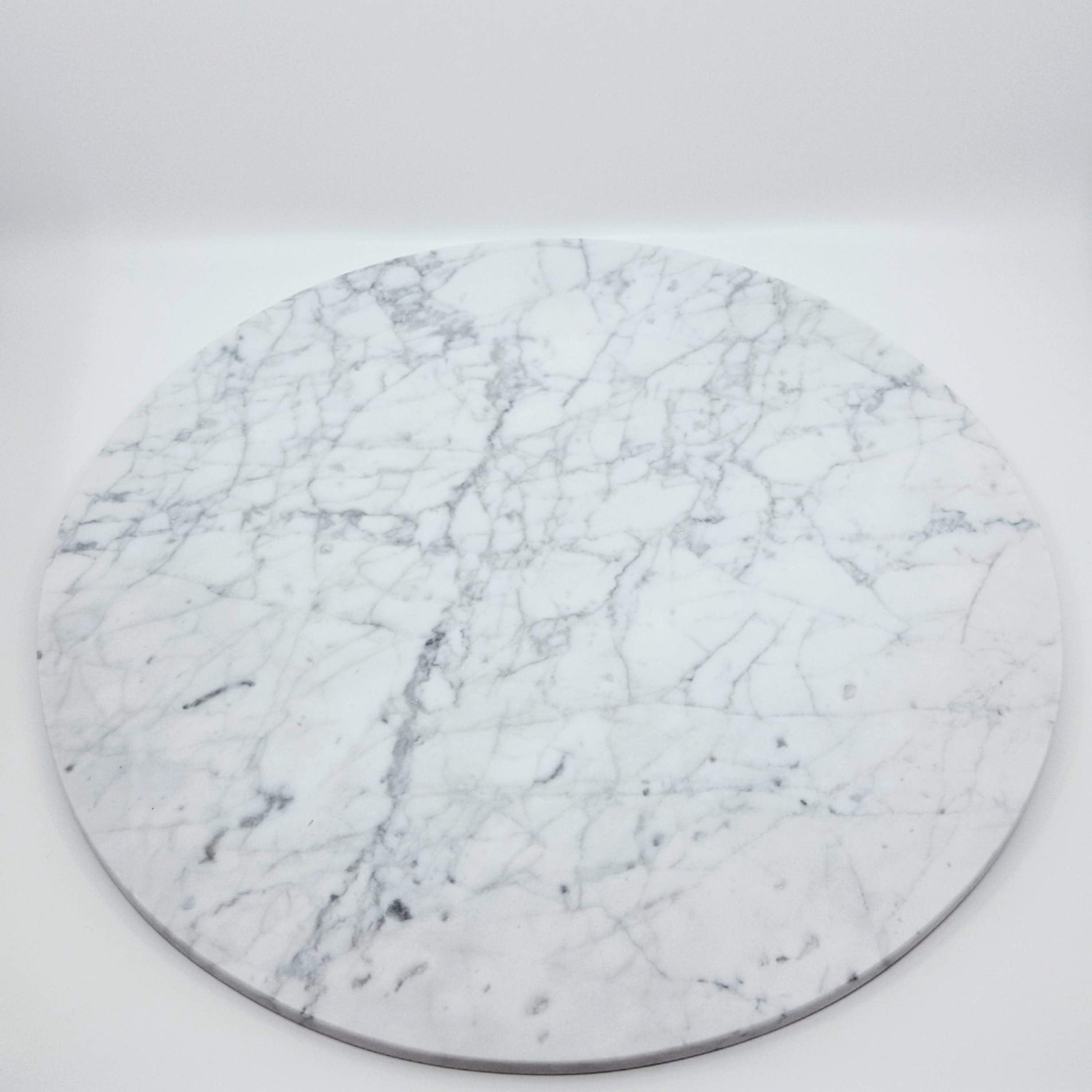 California workshop handcrafted Carrara marble cake stand