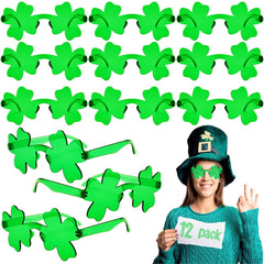 LUKBERA 12 piece shamrock sunglasses pack