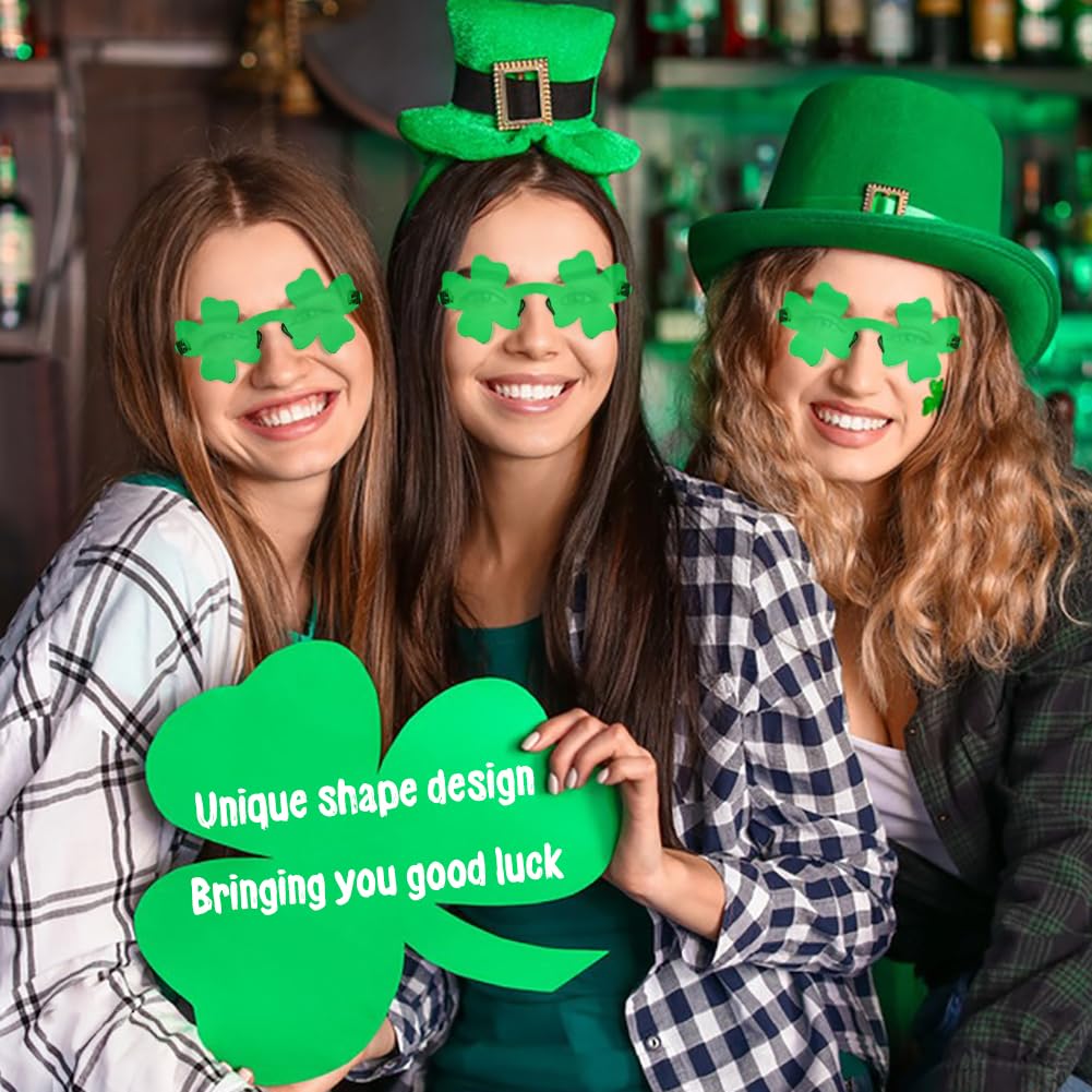 St Patrick's Day party favors shamrock sunglasses