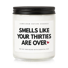 LUMELOOM 40th birthday candle 9oz lavender soy wax