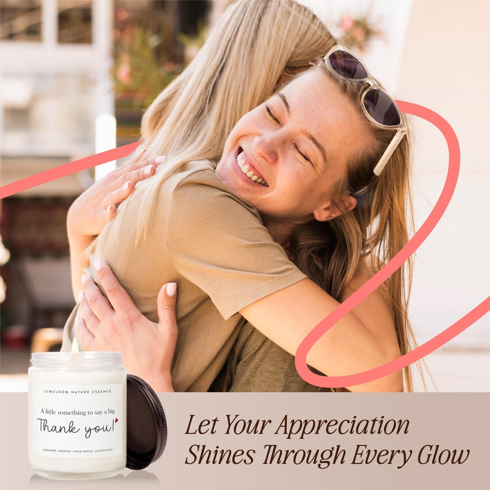 LUMELOOM thank you candle suitable for women and men