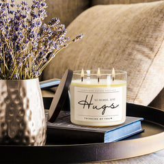 LUMELOOM no words just hugs sympathy candle packaging