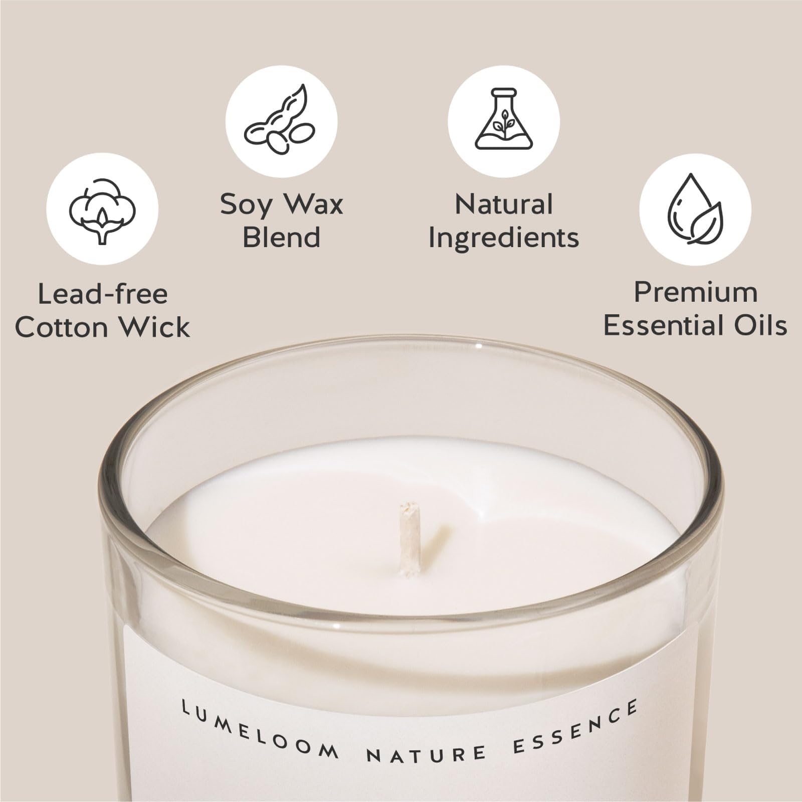LUMELOOM bereavement gift candle lavender scent