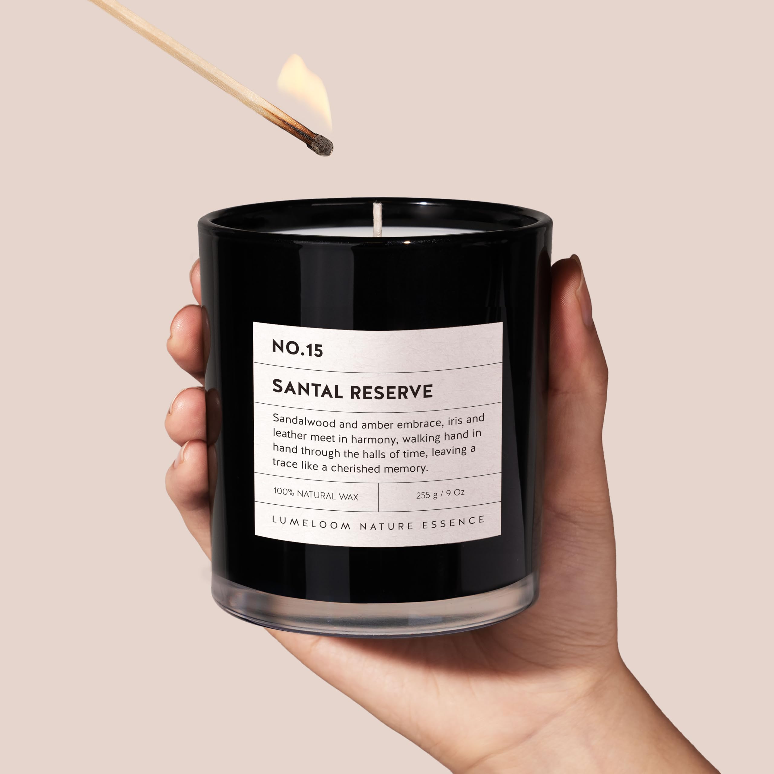 Santal Reserve candle aroma for cozy home scent