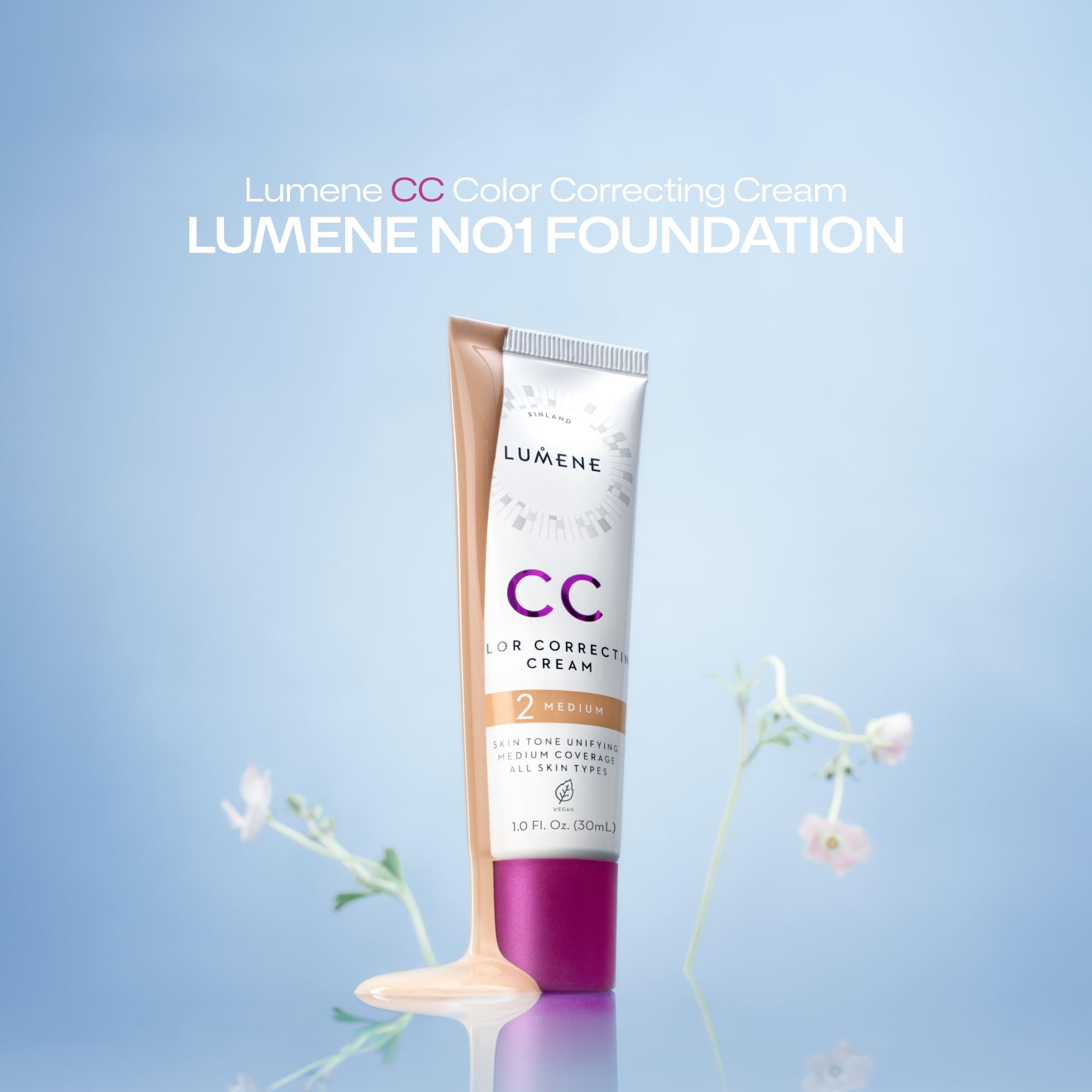 Lumene bronze shade 6 foundation bottle and box