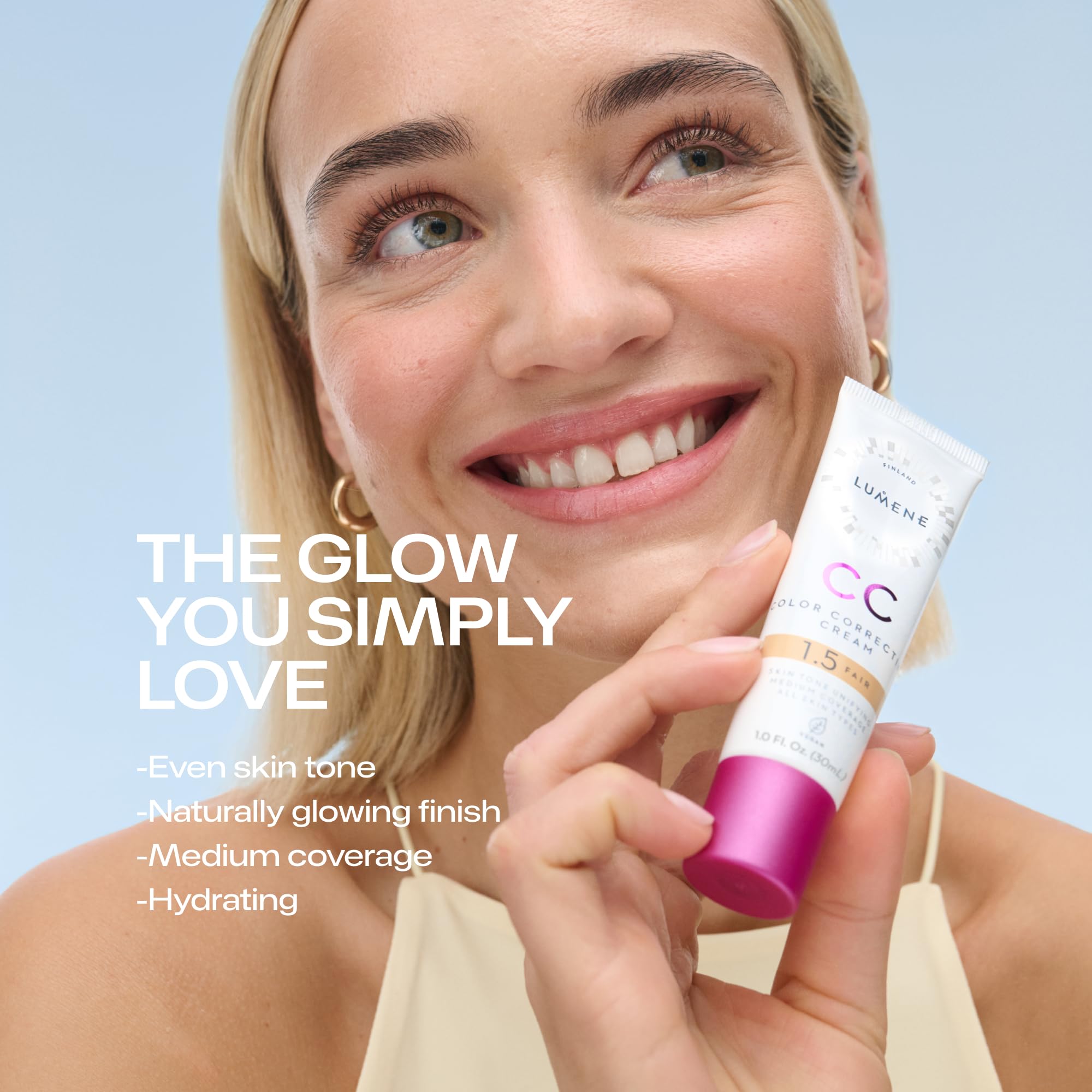 Lumene CC Cream bronze shade product closeup