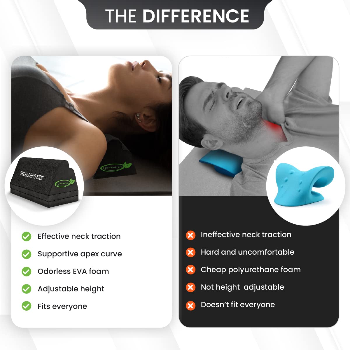 Cervical traction device for home use and neck support