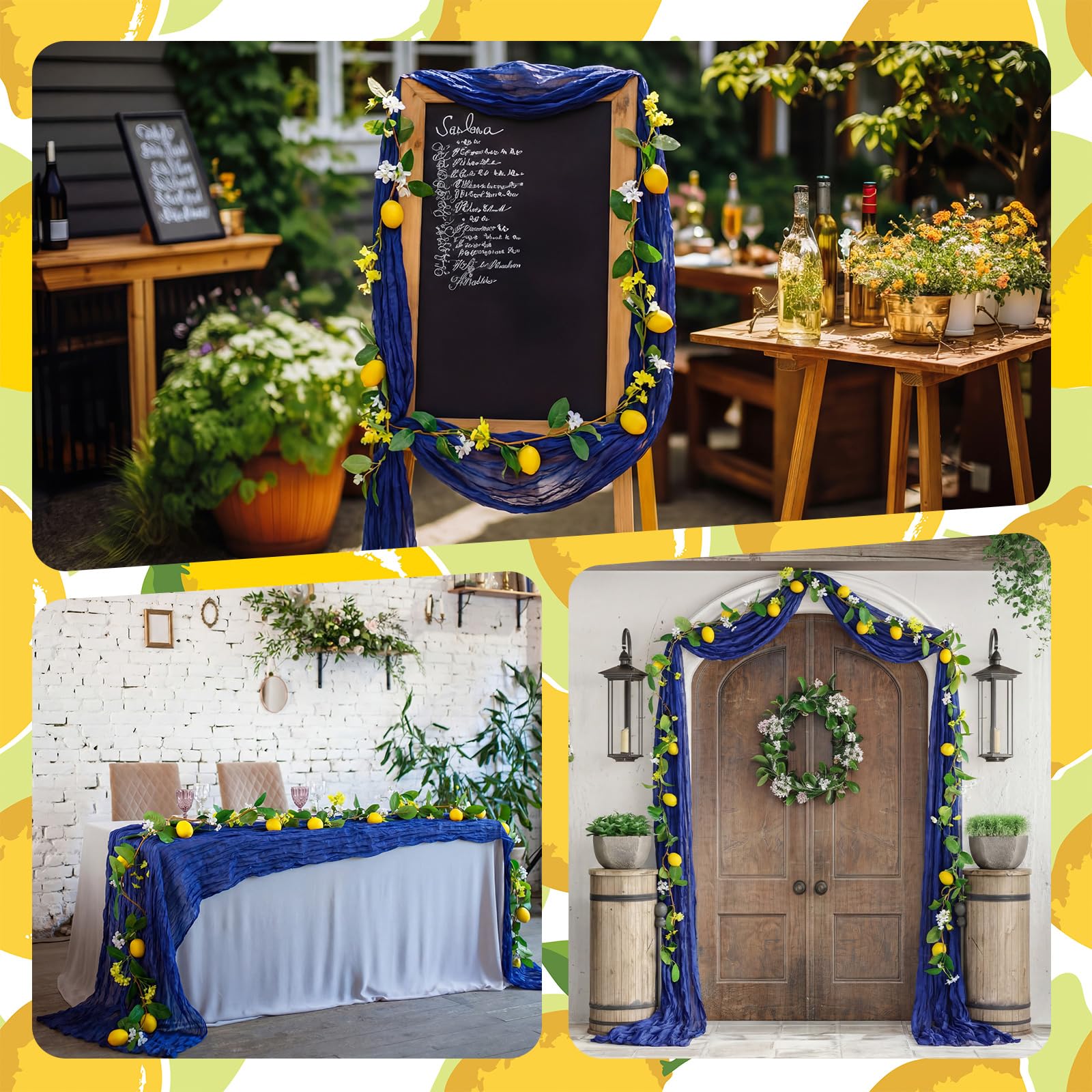 Lumina Garden Mediterranean style decor for weddings and parties