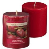 Luminessence purple Apple Cinnamon Scented Pillar Candles 2-pack 2.7 x 2.5 inches