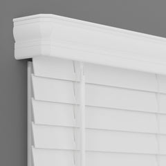 Lumino 2 cordless faux wood blinds white inside mount