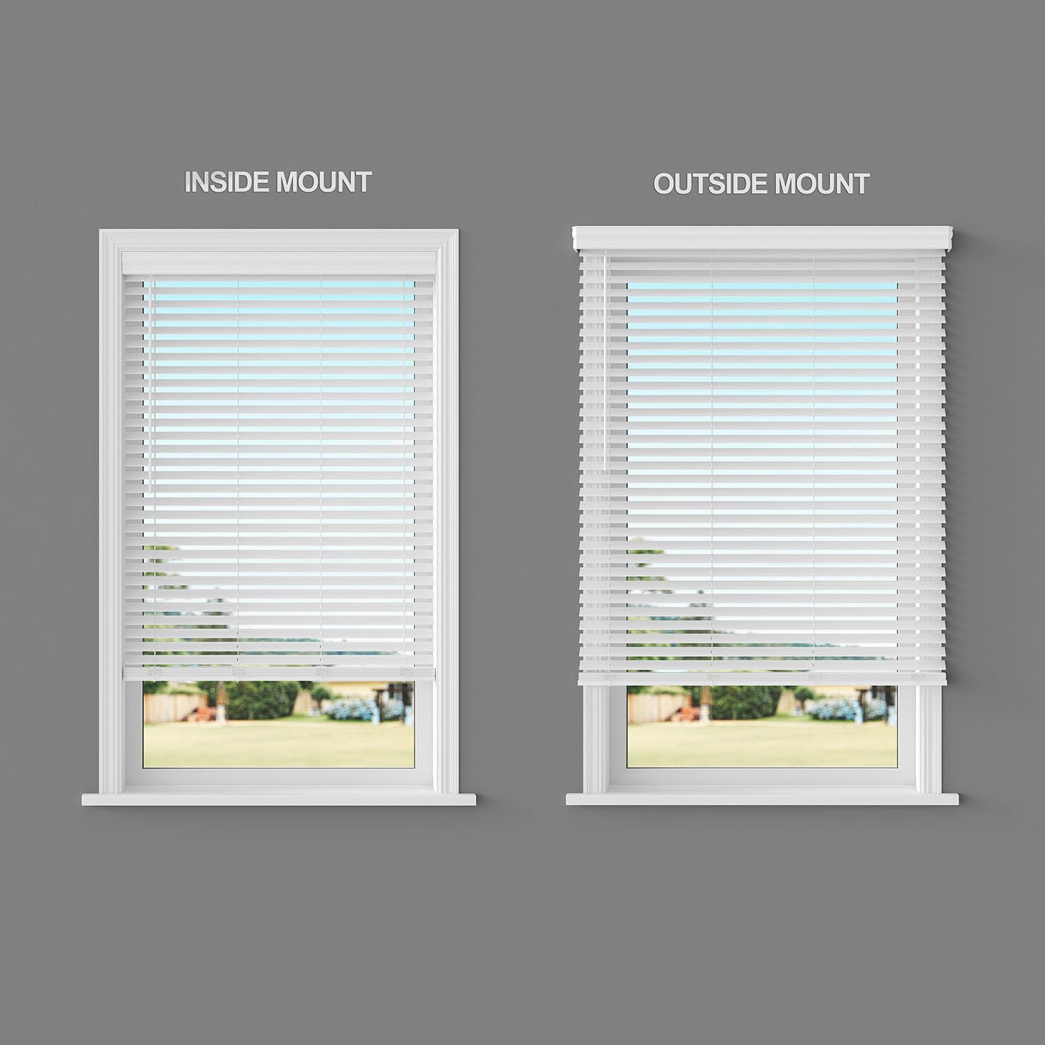 USA made Lumino 2 custom size faux wood blinds