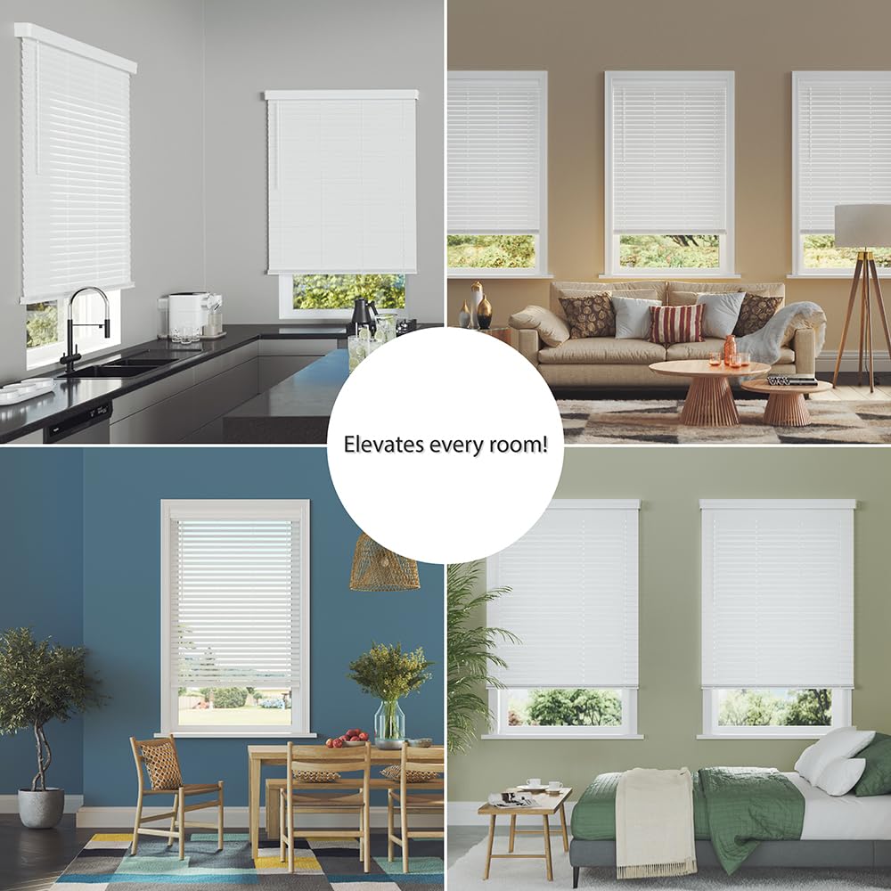 Lumino 2 cordless faux wood blinds easy install diagram