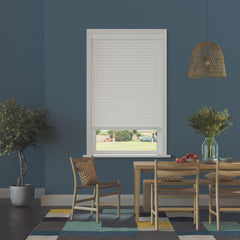 Lumino 2 cordless faux wood blinds valance with hardware