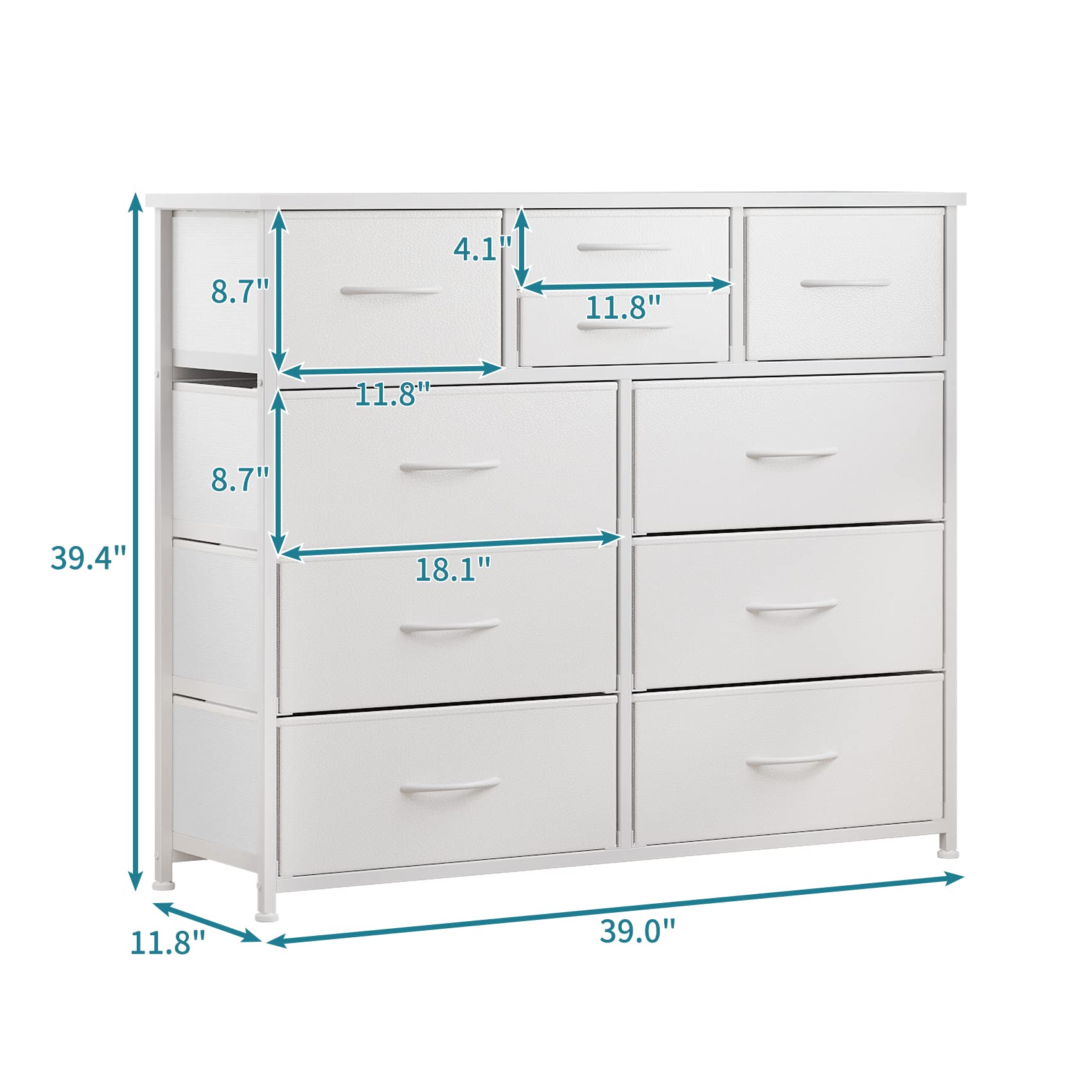 LUMTOK dresser sturdy steel frame and top