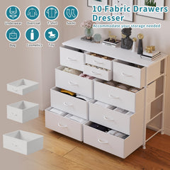 LUMTOK dresser bedroom white with fabric drawers