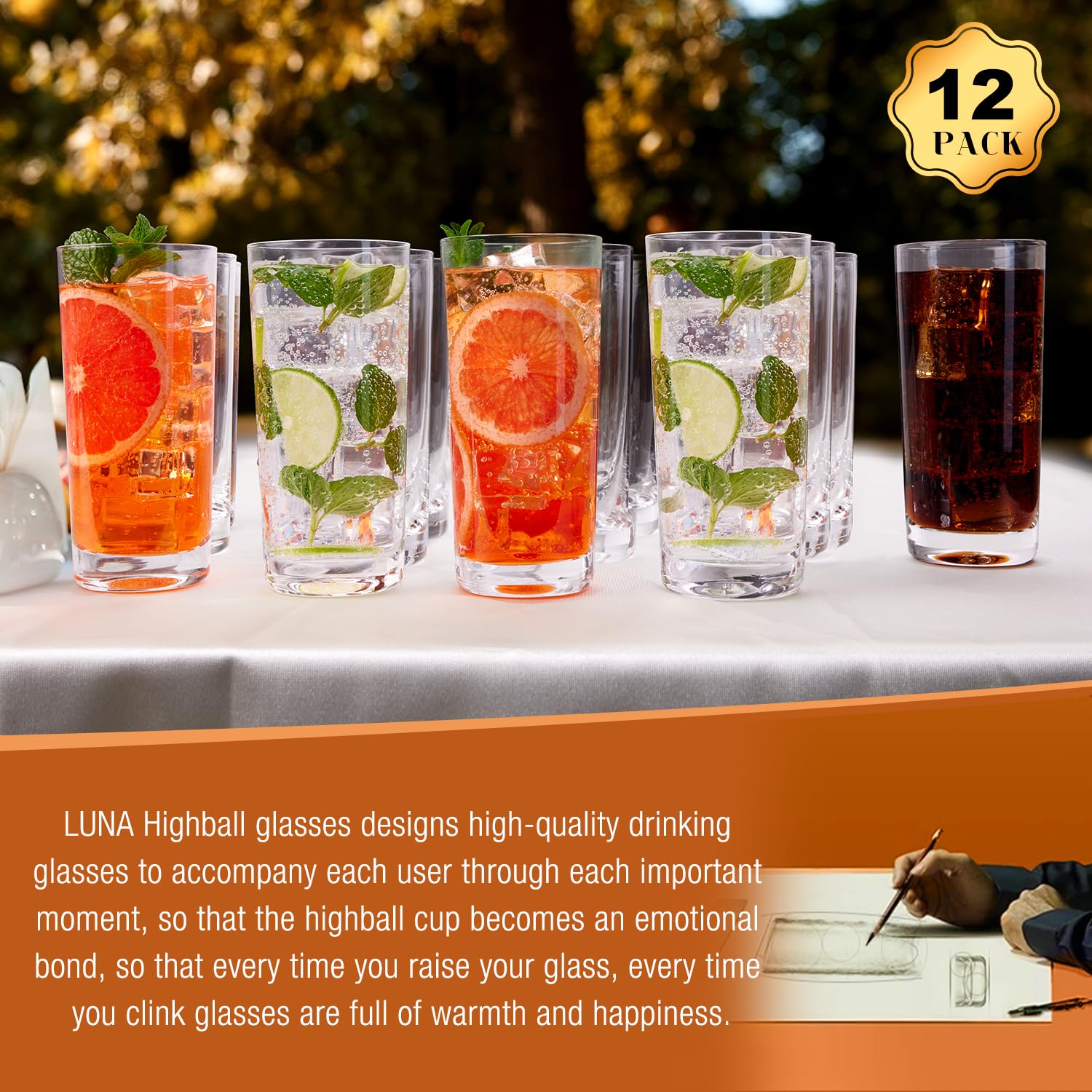 Gift-ready packaging image for LUNA & MANTHA glassware