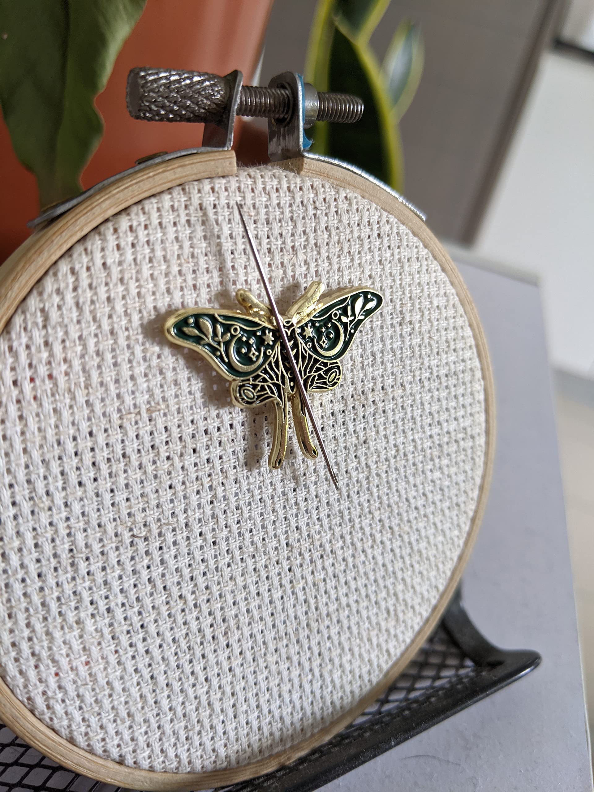 Safety note about magnets and small children with Luna Moth