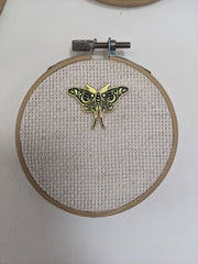 Back magnet on Luna Moth Needle Minder