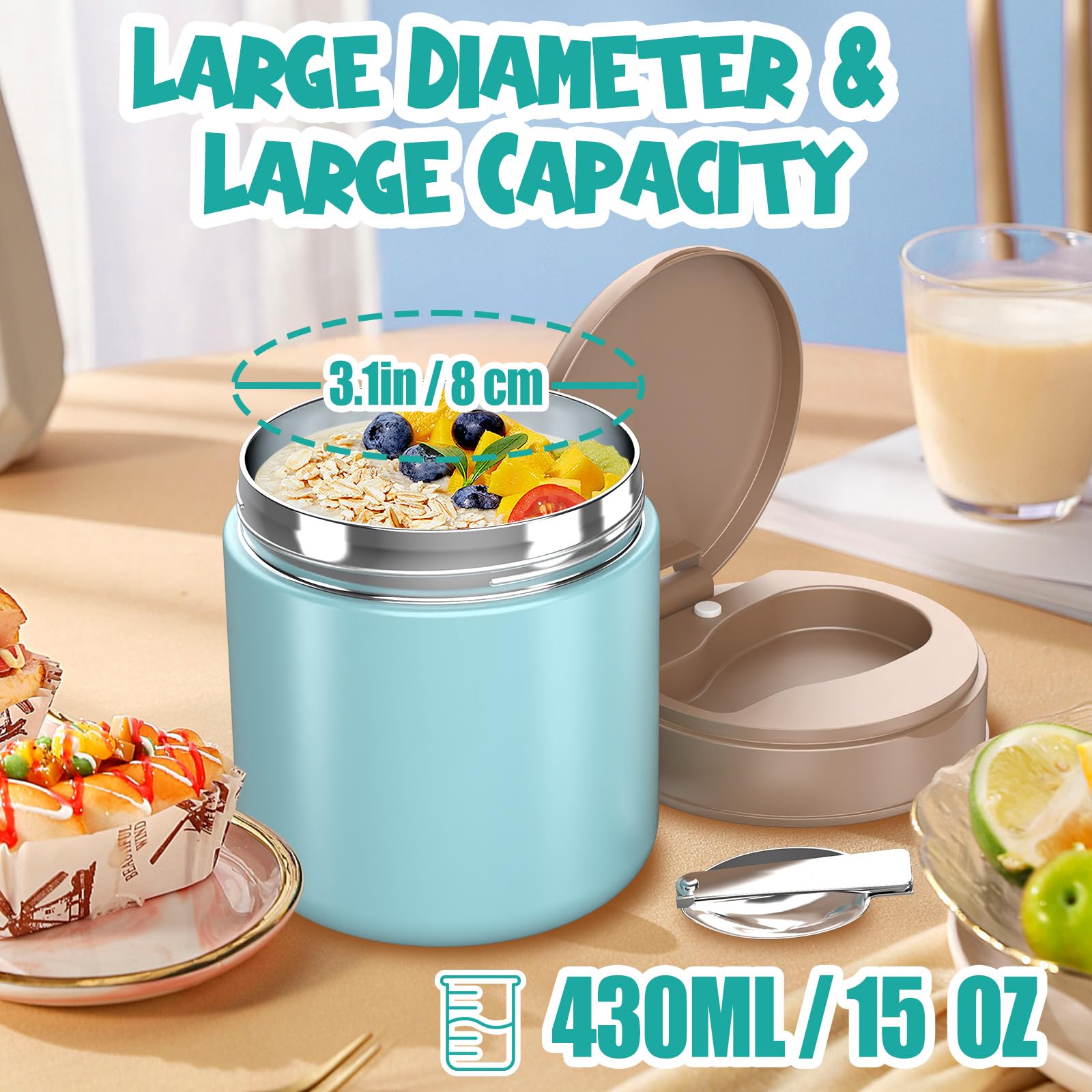 15.2oz insulated lunch container with 316 stainless interior