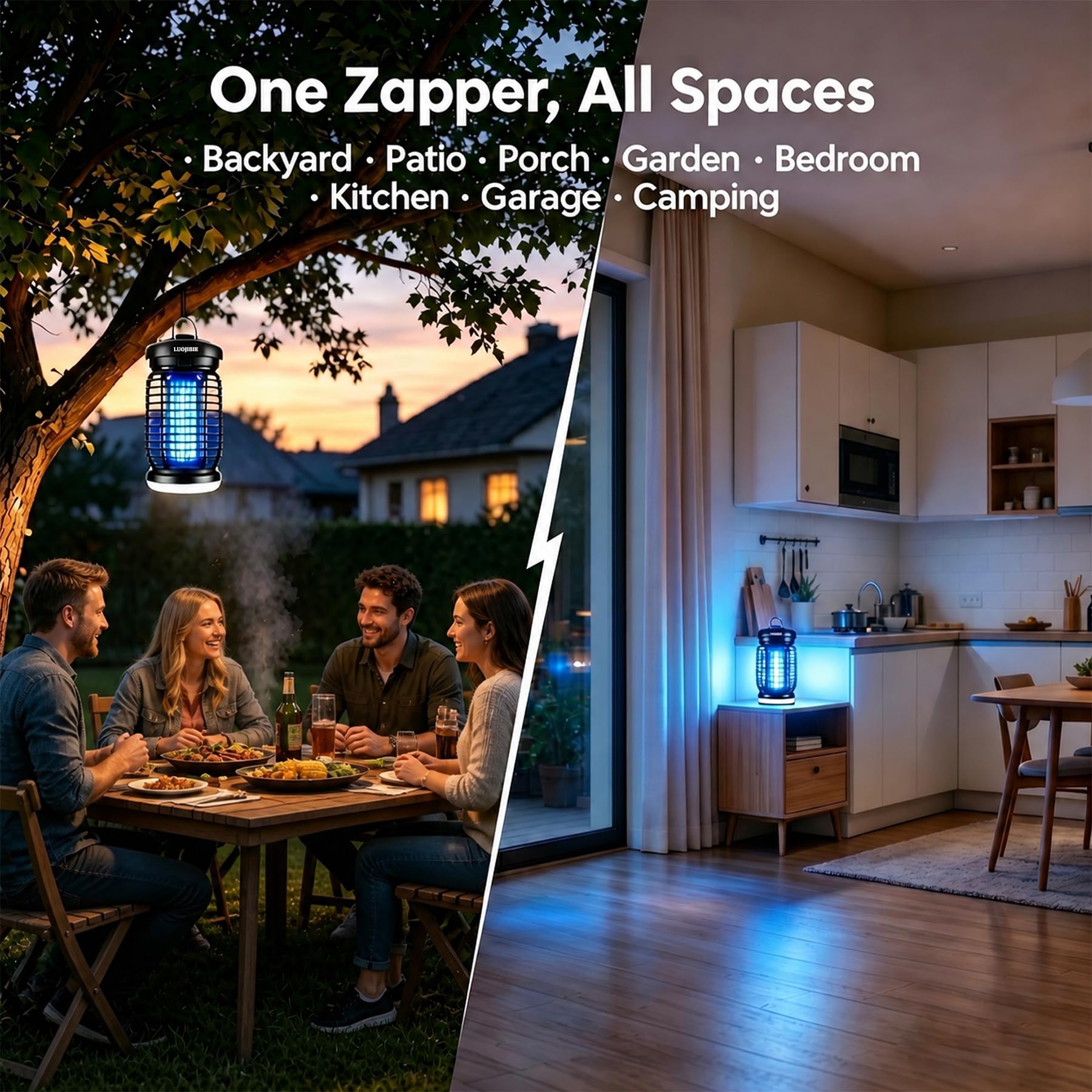 LUOJIBIE 4200V electric zapper powering pest elimination