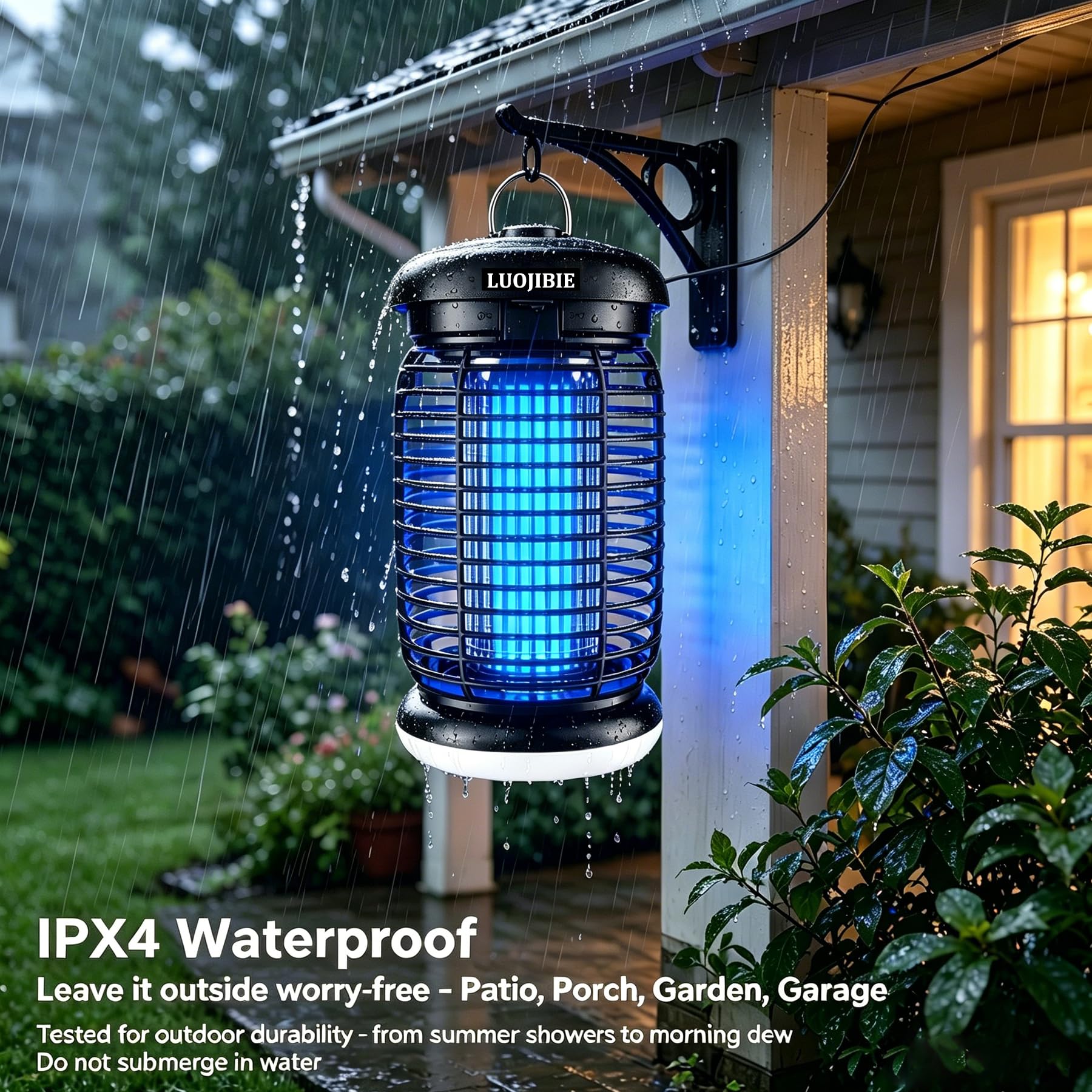 Blue-violet UV light attracts insects for LUOJIBIE zapper