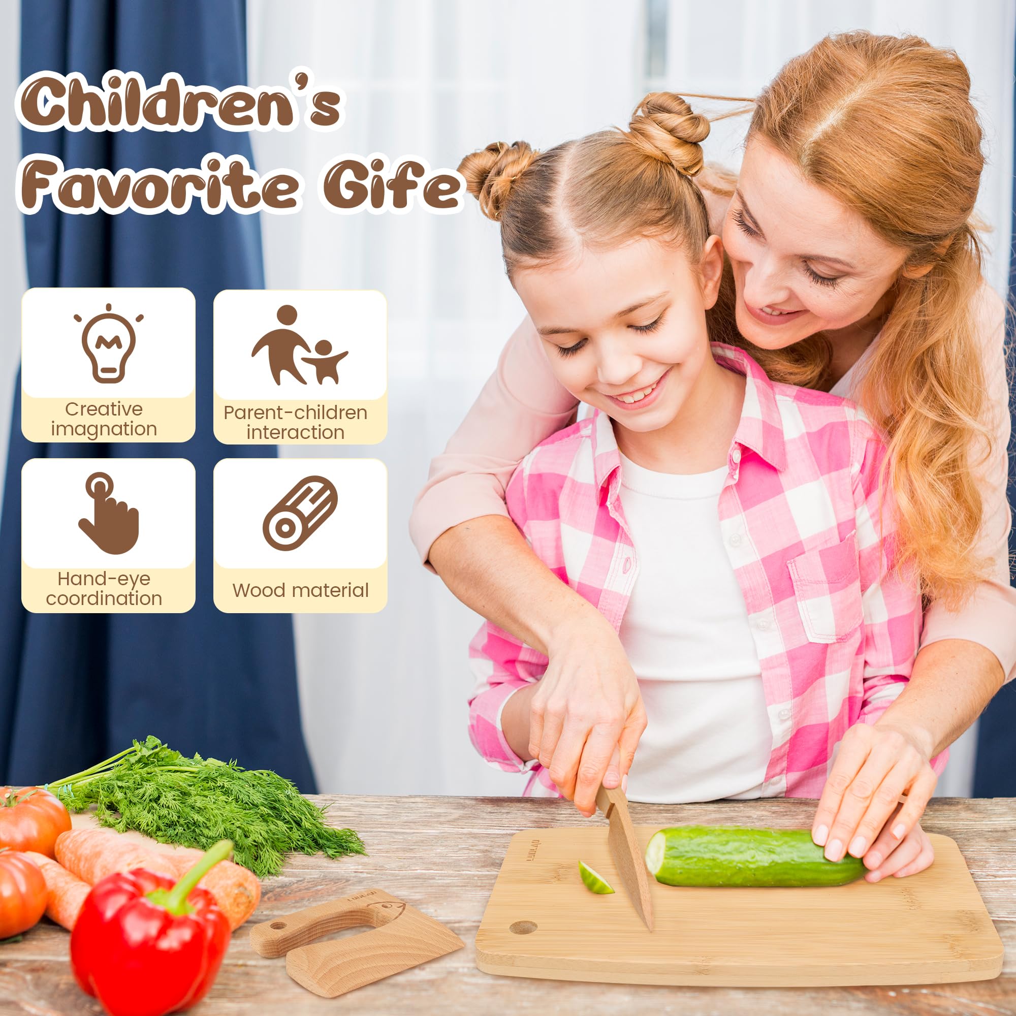 6 piece kids cooking and baking set for ages 2 to 10