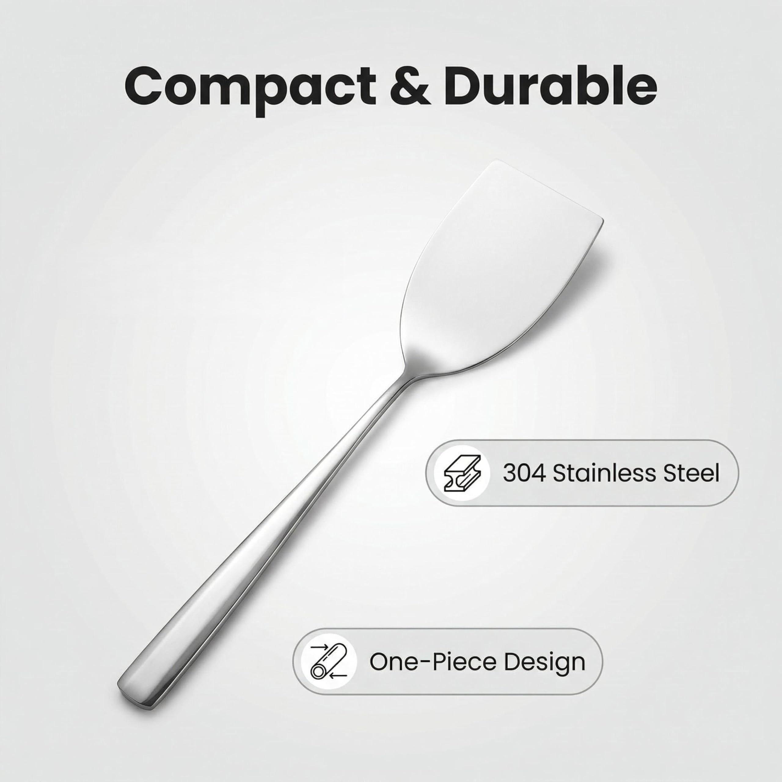Compact spatula dimensions 9.84 inches long and 2.16 inches wide
