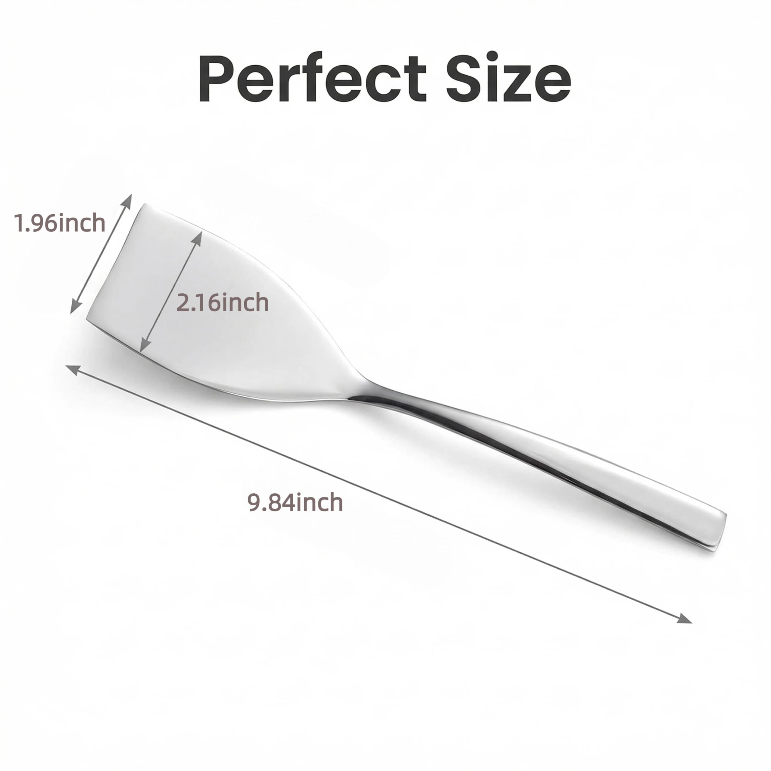 Mini stainless steel spatula by Lupnkl for small kitchen tasks