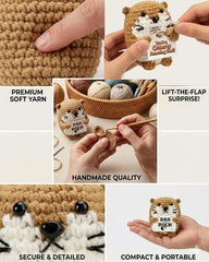 Lureign dad gift otter crochet with safety eyes