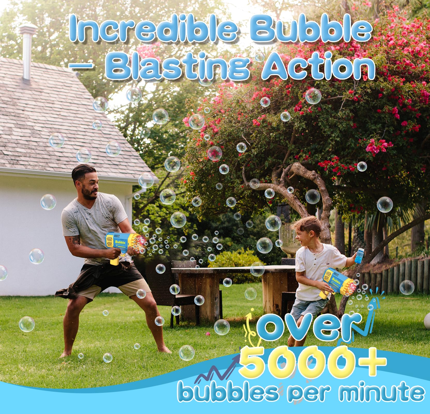 Color box packaging for gifting LUSJNGE bubble guns