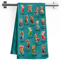 Lussues Nee Yorkie Gifts for Women kitchen towels set of 2