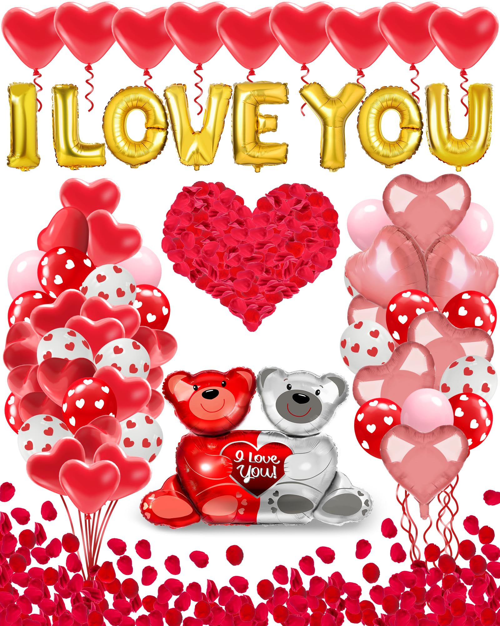 Lutoys valentines balloon kit main box contents