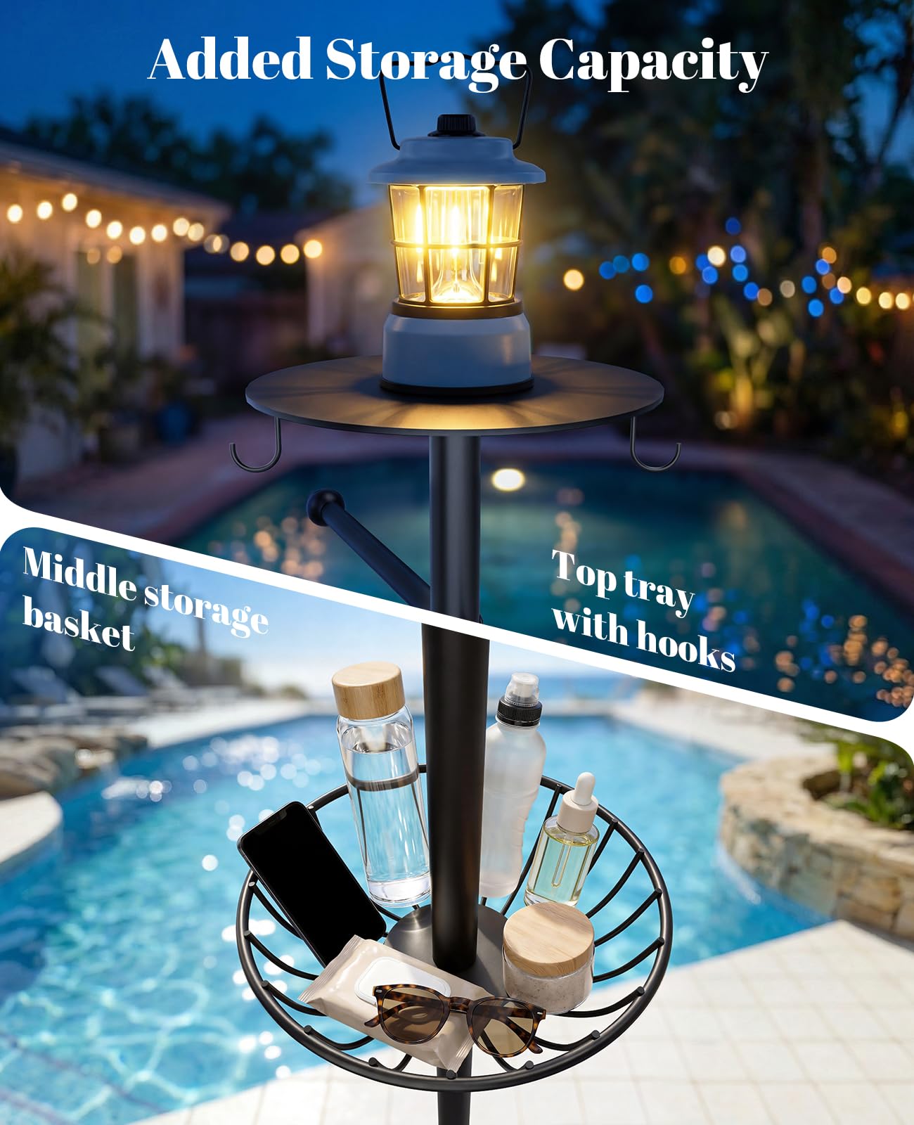 Luxspire pool towel rack outdoor keeps towels off ground for fast drying