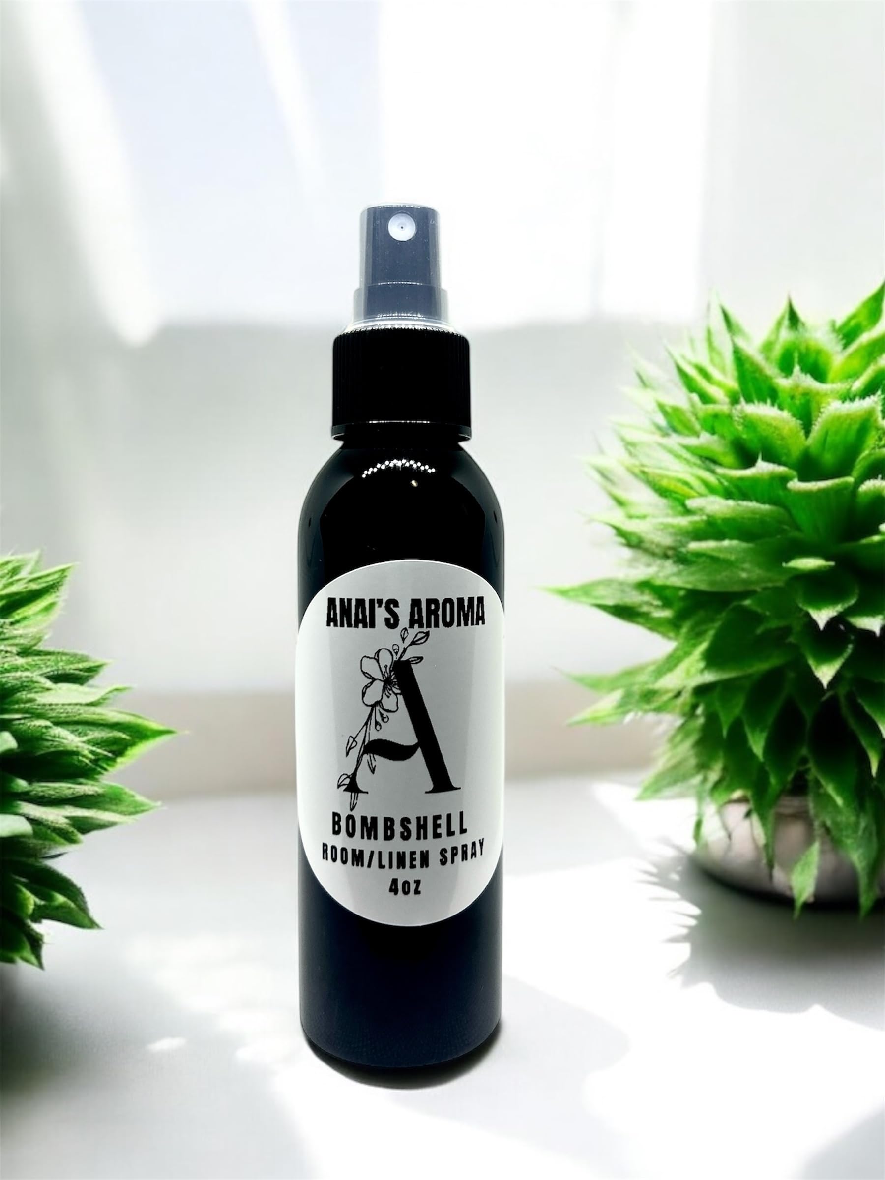 Elegant minimalist black design bottle for home fragrance