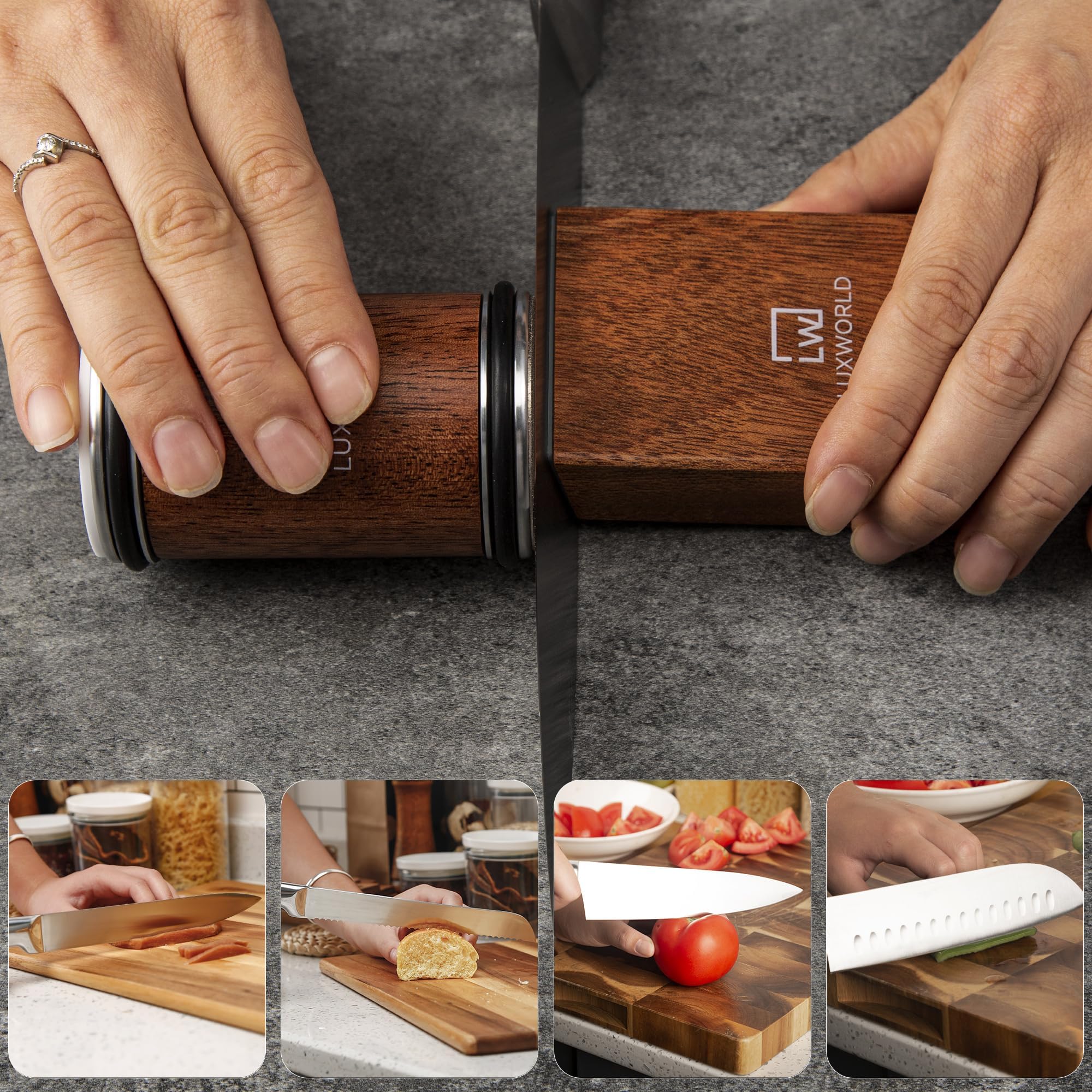 Gift box packaging for LUXWORLD Rolling Knife Sharpener