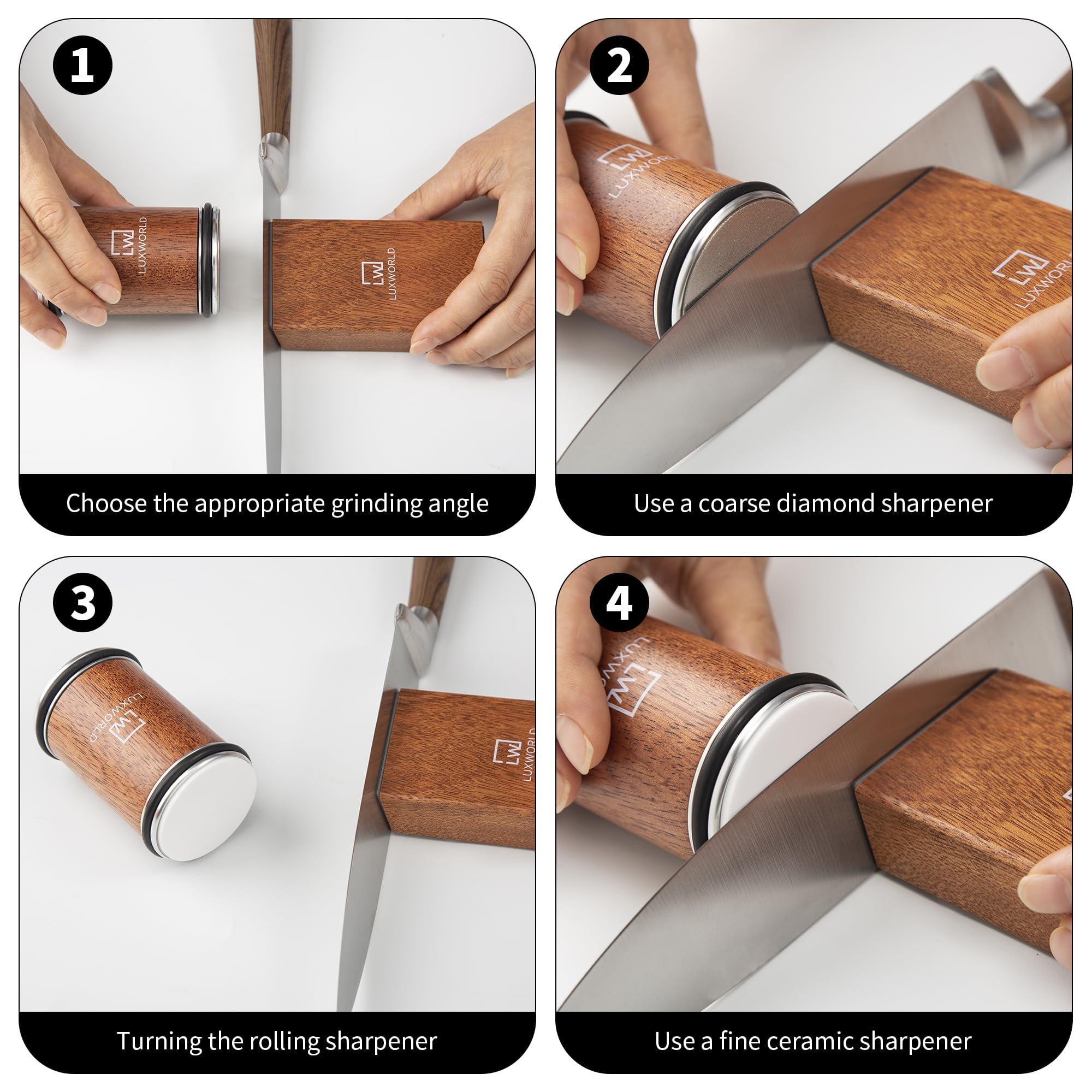 All-in-One sharpening tool suitable for chef and pocket knives