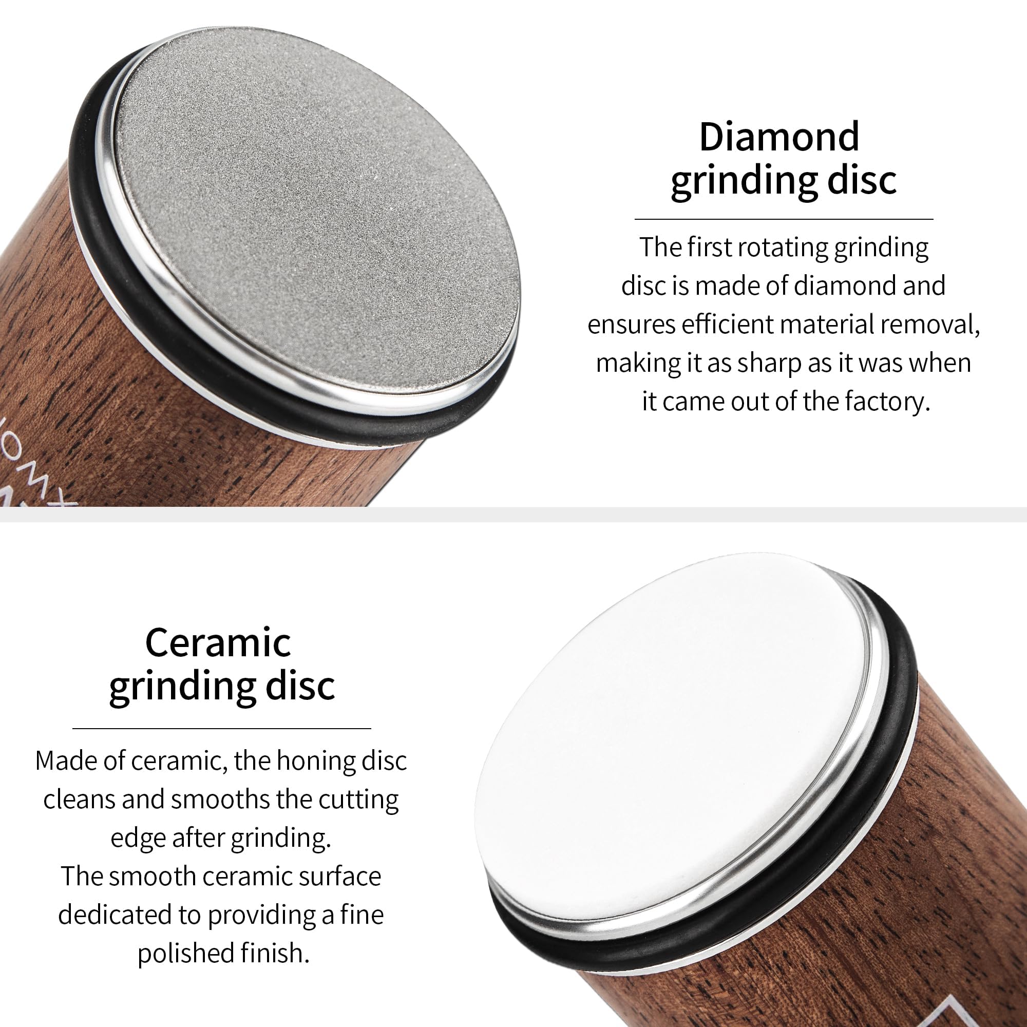 Rolling Knife Sharpener kit with Diamond Disc for coarse sharpening