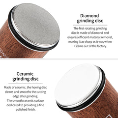 Rolling Knife Sharpener kit with Diamond Disc for coarse sharpening
