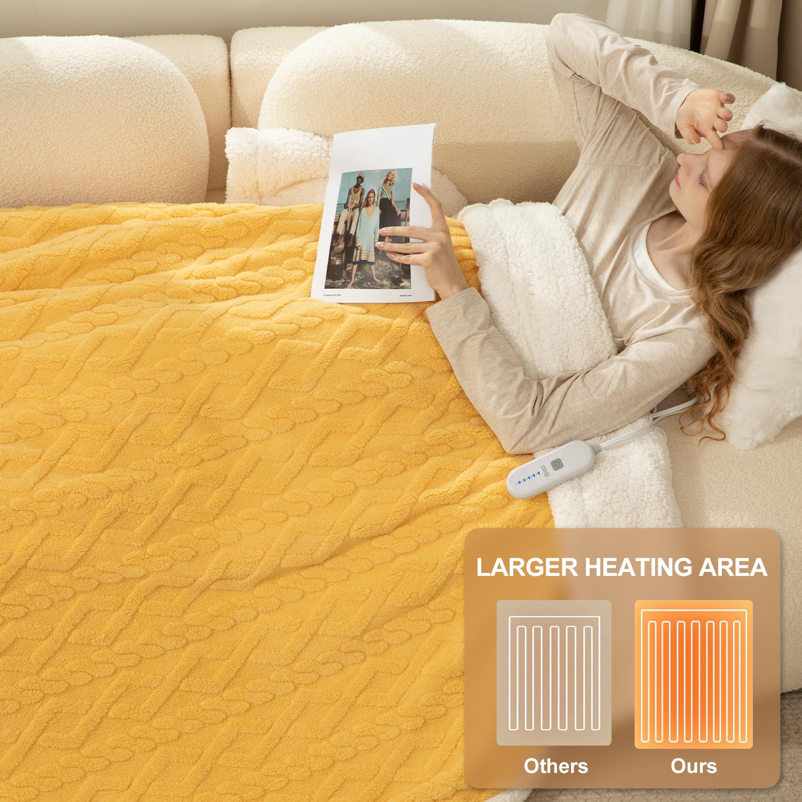 ETL certified electric blanket with overheat protection