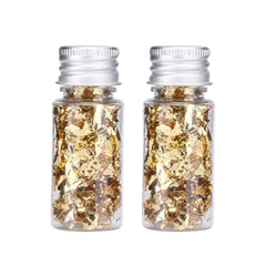 Lwuey gold leaf flakes for cake and drinks decorative image