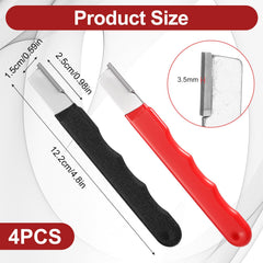 LXUEJIE knife sharpener red black compact 12.2 cm length