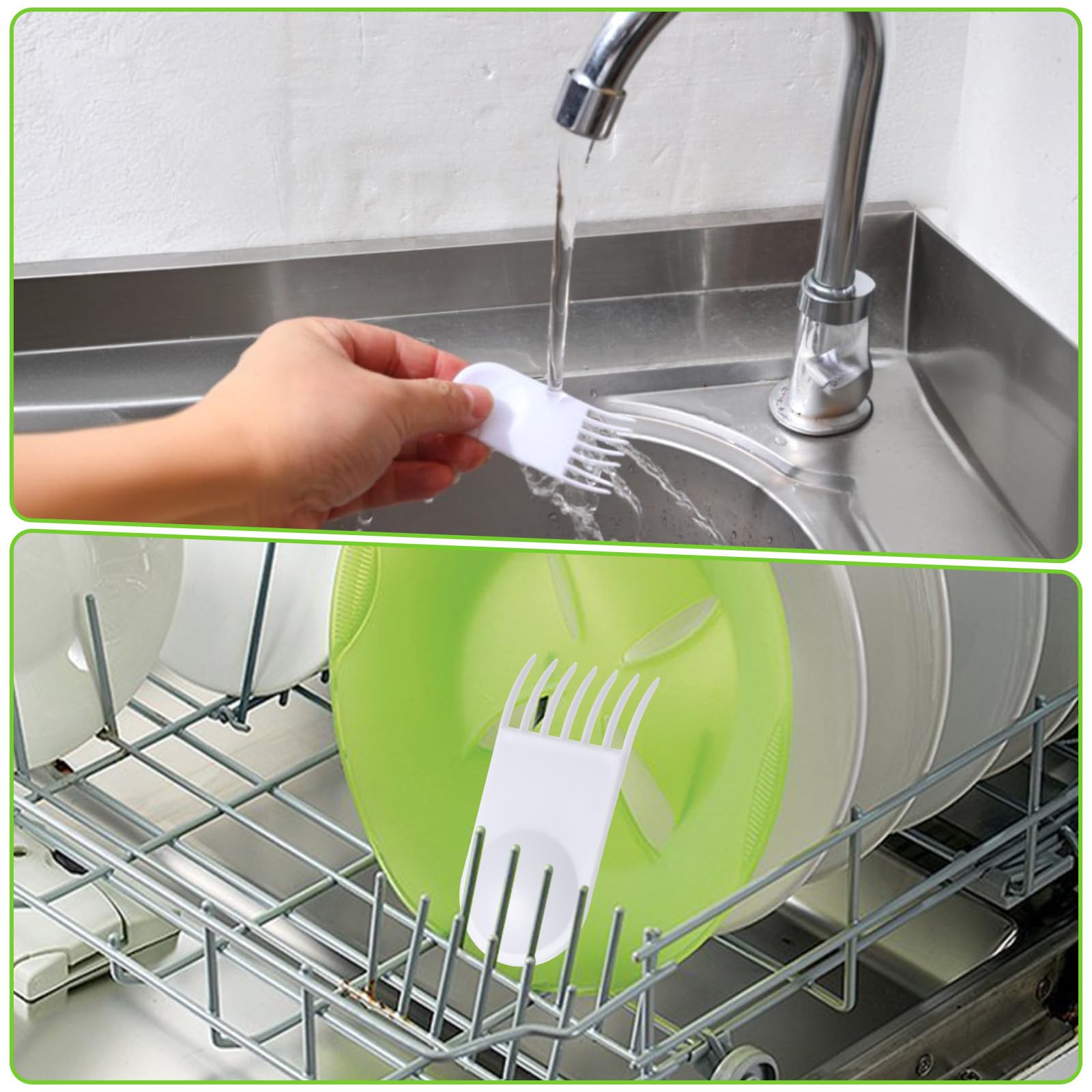 White LXUEJIE vegetable chopper cleaning fork set