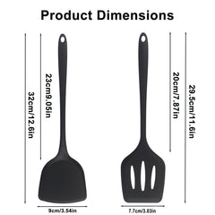 Lydnvjx silicone spatula slotted blade long handle image