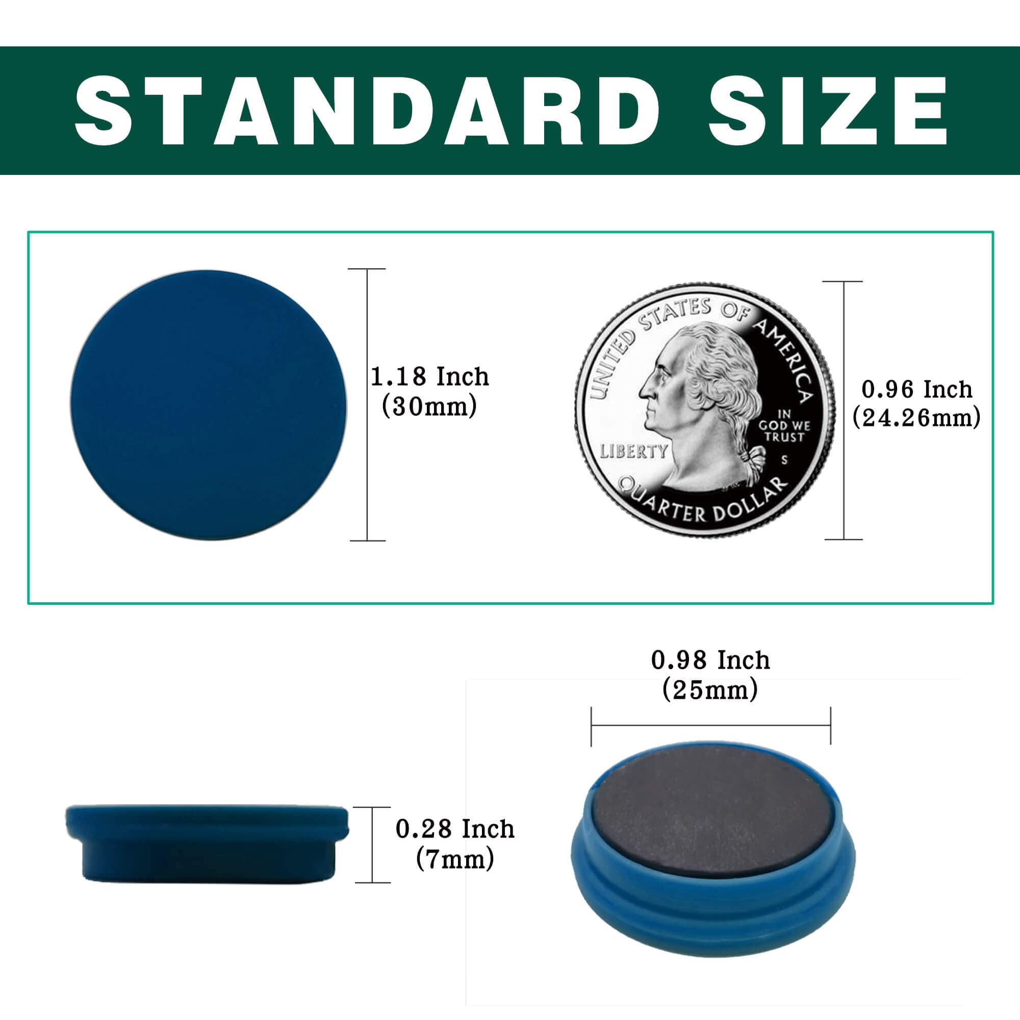 ABS shell round LYFUMAG magnets for whiteboard use