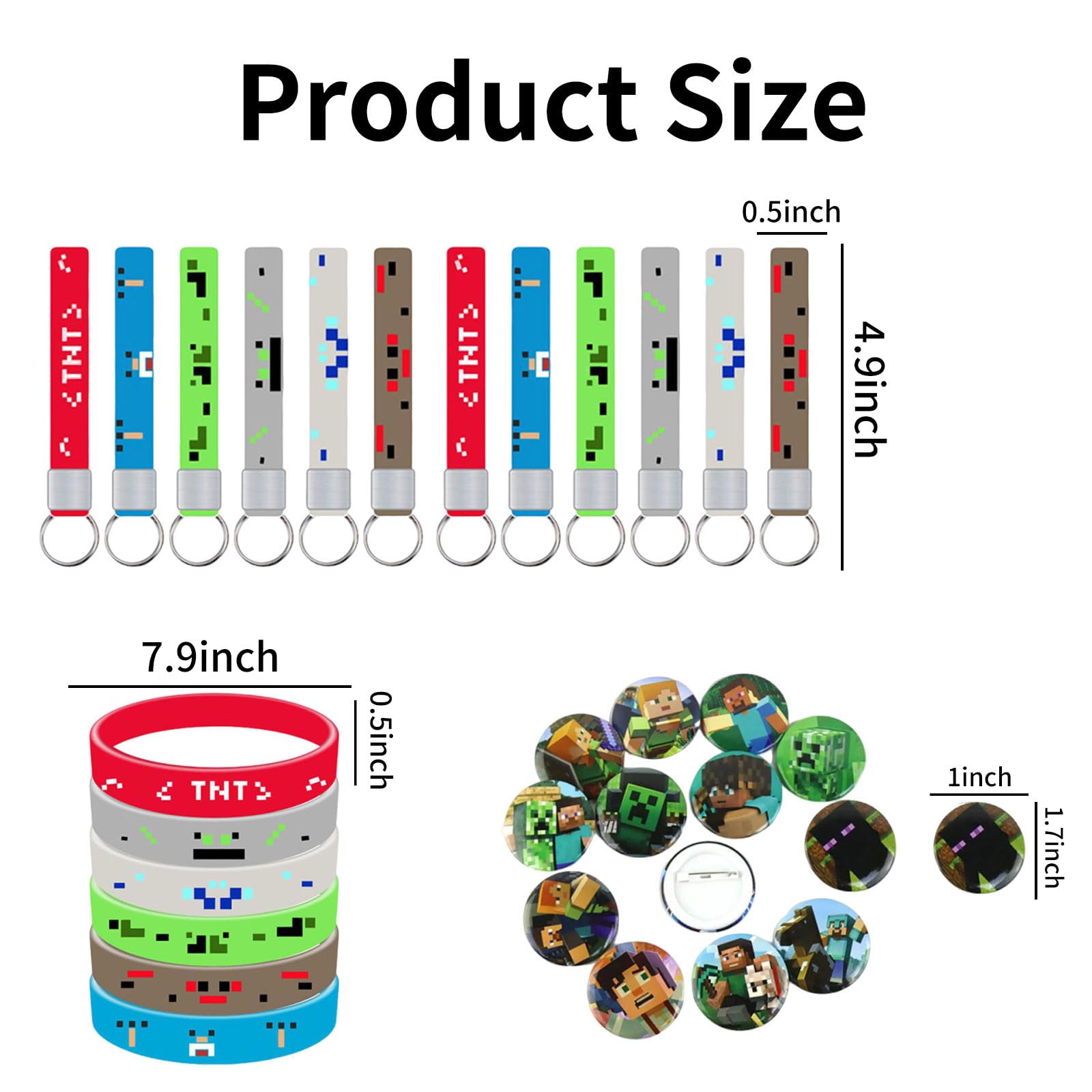 Lyomied 12 pixel wristbands included in the set