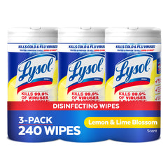 Lysol Disinfectant Wipes multi-surface lemon lime blossom 80 count